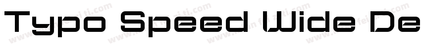 Typo Speed Wide Demo字体转换
